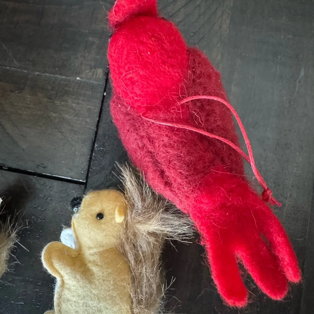 3 Target Felt Animal Holiday Decorations